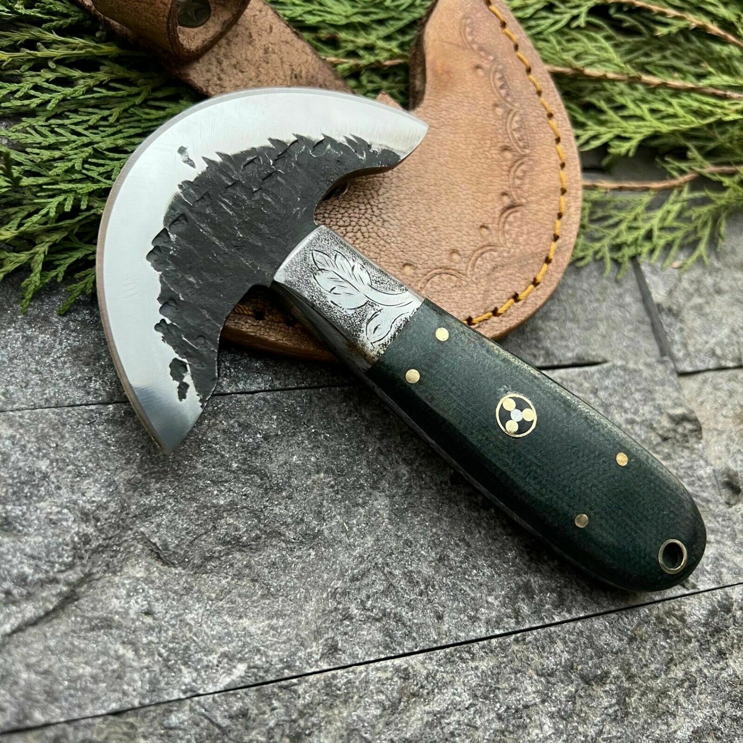 HS-389 ''  Custom Handmade D2 Steel Hunting Meat Chopper Knife W/Sheath