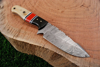 HS-363 '' 9.25" Handmade Damascus Steel Hunting Skinner Camping Knife