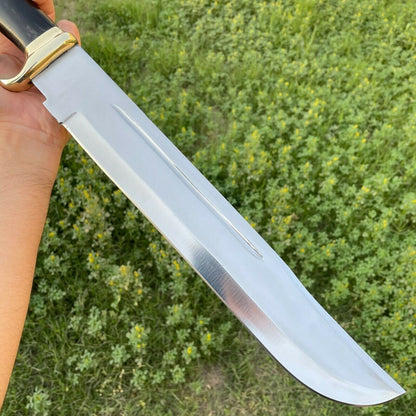 HS-382 '' 20'' Custom Hand Forged D2 Steel Crocodile Dundee Bowie Knife W/Sheath