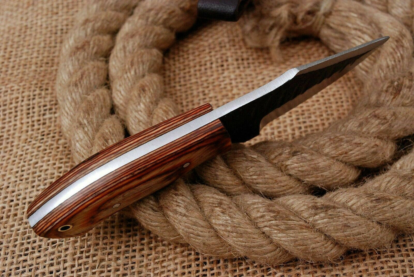 HS-750 6.0'' Custom Handmade High Carbon Mini Skinner Knife With Hard Wood Handle