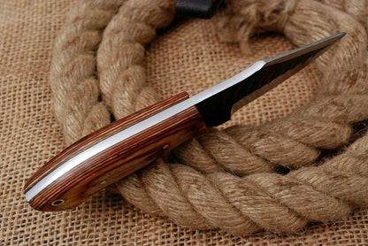 HS-750 6.0'' Custom Handmade High Carbon Mini Skinner Knife With Hard Wood Handle