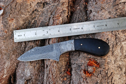 HS-729 Custom Handmade Damascus Steel Hunitng Knife - Buffalo Horn Handle