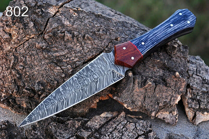 HS-863|Custom Handmade Damacsus Steel Dagger knife - Hard Wood Handle
