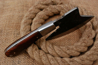 HS-1062 | 8.0'' Custom Handmade High Carbon Mini Axe Knife With Wood Handle