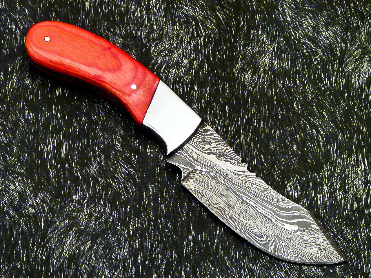 HS-582 Custom Hand Forged Damascus Steel 8" Hunting Knife - Pakka Wood