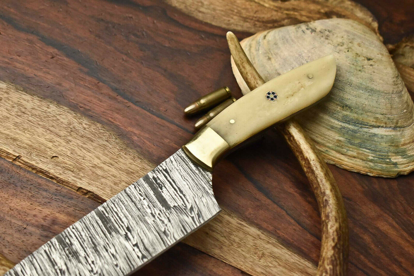 HS-265 Hand Made Damascus Steel Blade Chef Kitchen Full Tang Knife | CAMEL BONE Best gift for mom