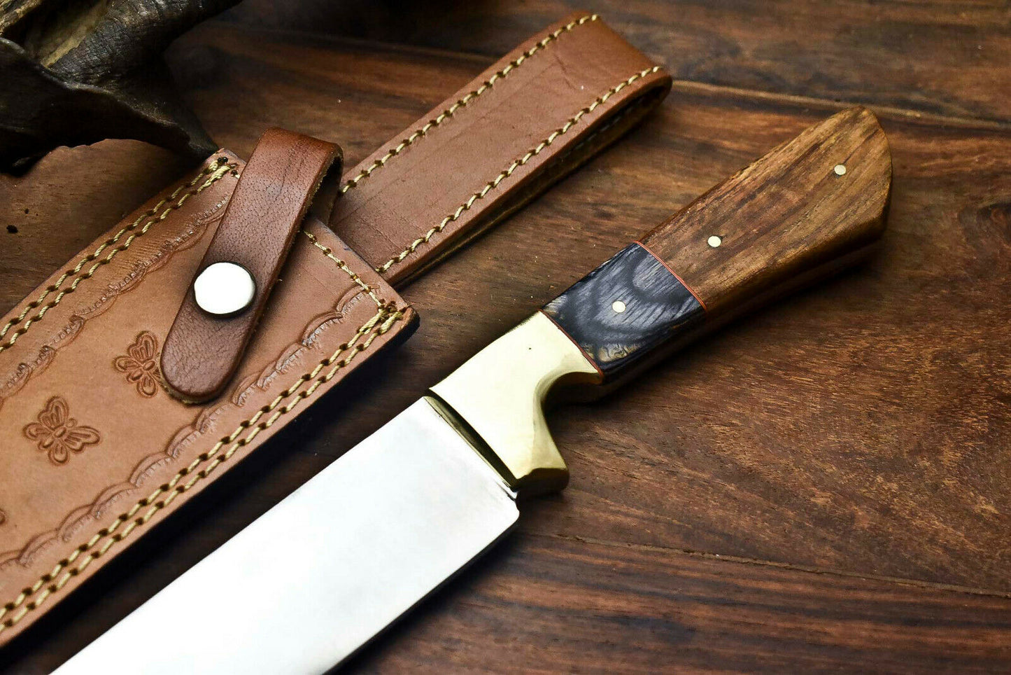HS-399'' Custom Hand Made D2 Tool Steel Blade Full Tang Camping Knife