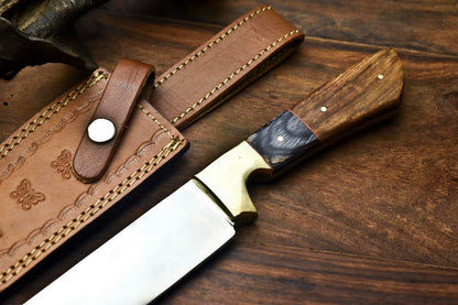 HS-399'' Custom Hand Made D2 Tool Steel Blade Full Tang Camping Knife