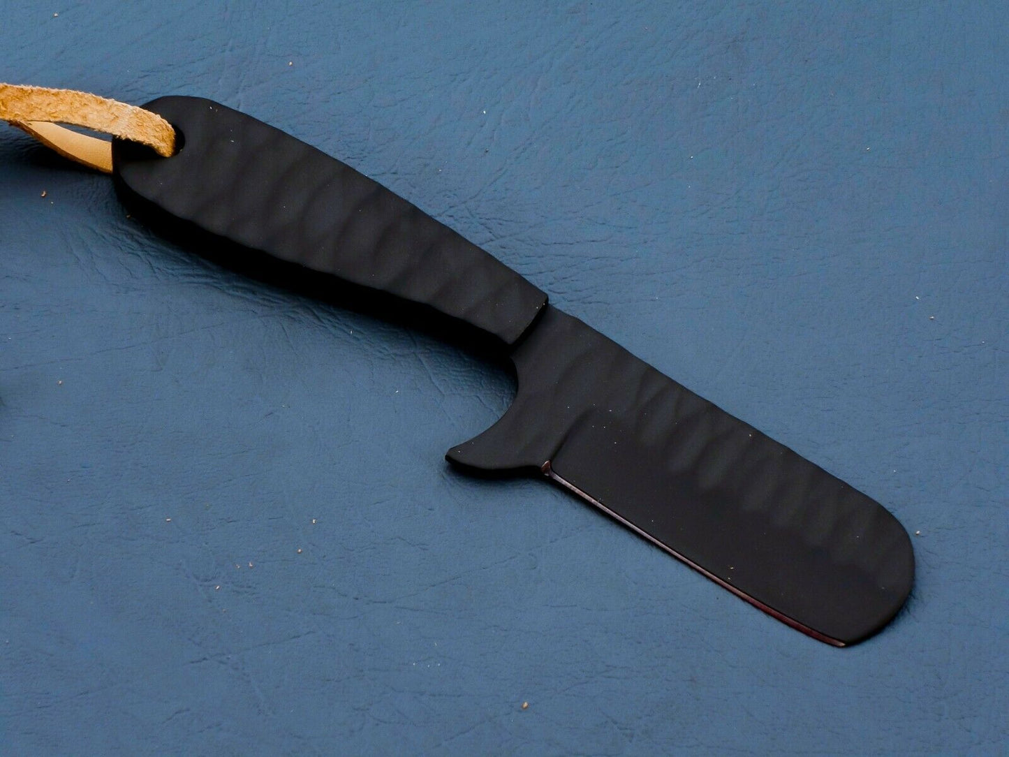 HS-948 Handmade J2 Tool Steel Bull Cutter Knife – Full Tang Fixed Blade, Oil Tempered