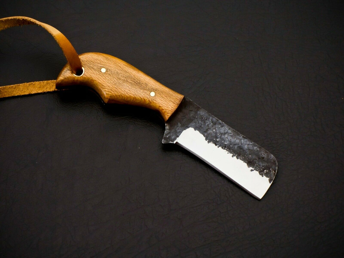 HS-958 Carbon Steel Cowboy Bull Cutter Knife – 5 Inch, Perfectly Balanced, Full Tang