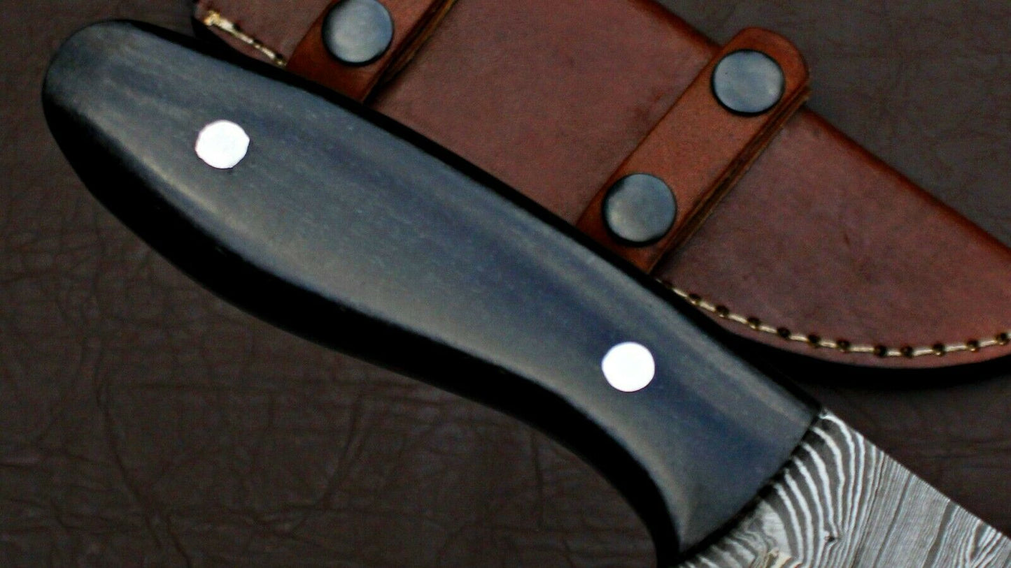 HS-574  CUSTOM HAND FORGED DAMASCUS STEEL HUNTING SKINNER KNIFE