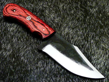 HS-578 Custom Hand Forged High Carbon Real File Steel Blade - 8" Skinning Knife