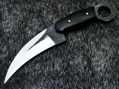 HS-891 Hand Forged Railroad Spike Carbon Steel Blade 11" Karambit Knife