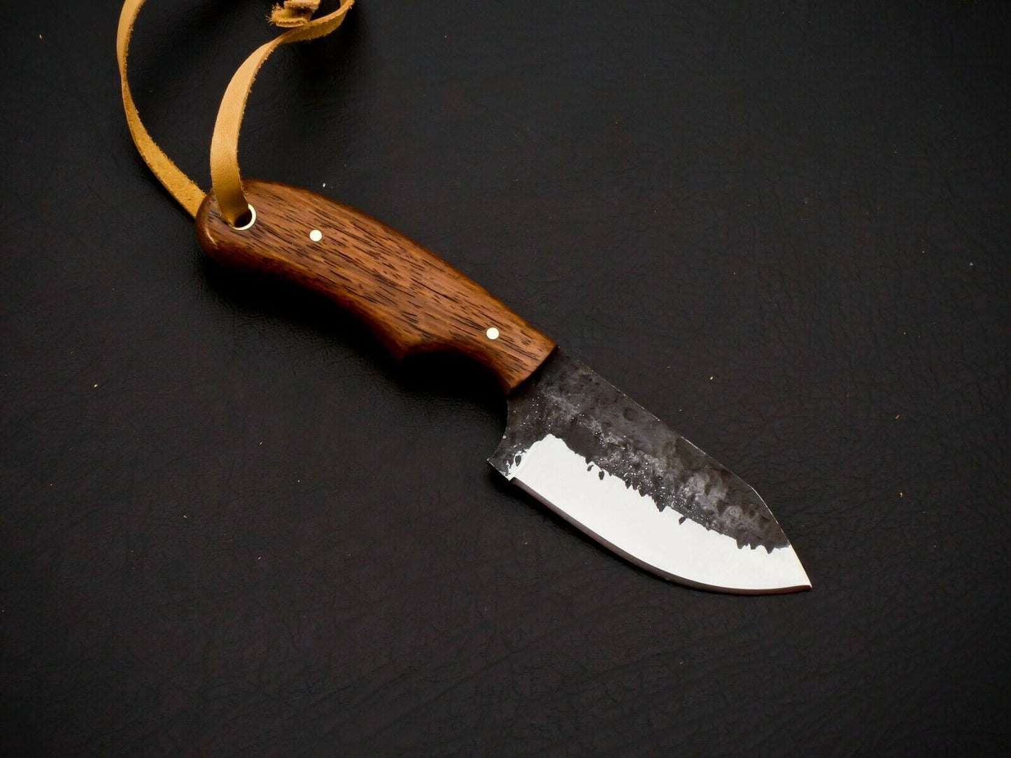 HS-955 Carbon Steel Cowboy Bull Cutter Knife – Oil Tempered, Custom Leather Sheath