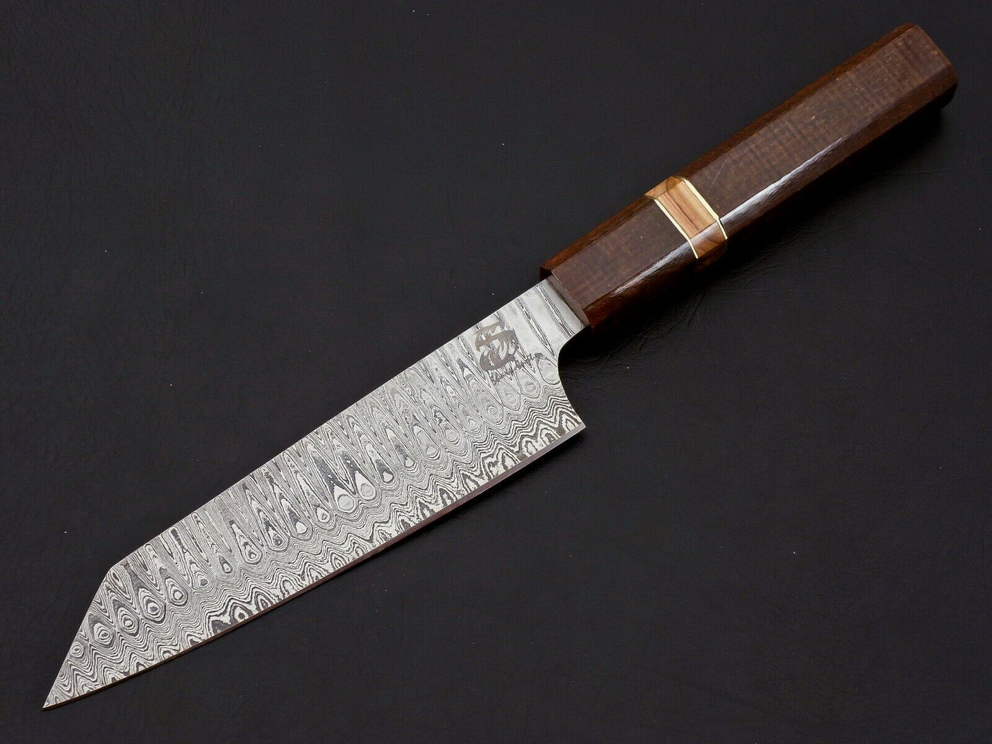 Hand Forged Damascus Chef Knife 13" – Wood Handle | HS-257