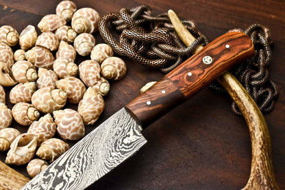 HS-280 Hand Made Damascus Steel Blade Chef Kitchen Full Tang Knife | Hard Wood