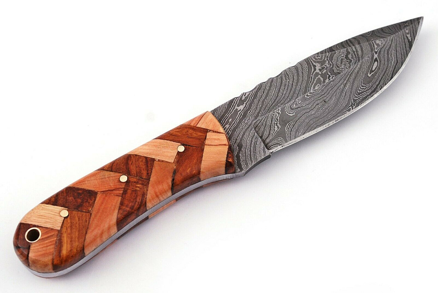 HS-447 | Custom Handmade Damascus Steel Hunting knife - Wood Handle - Good Price