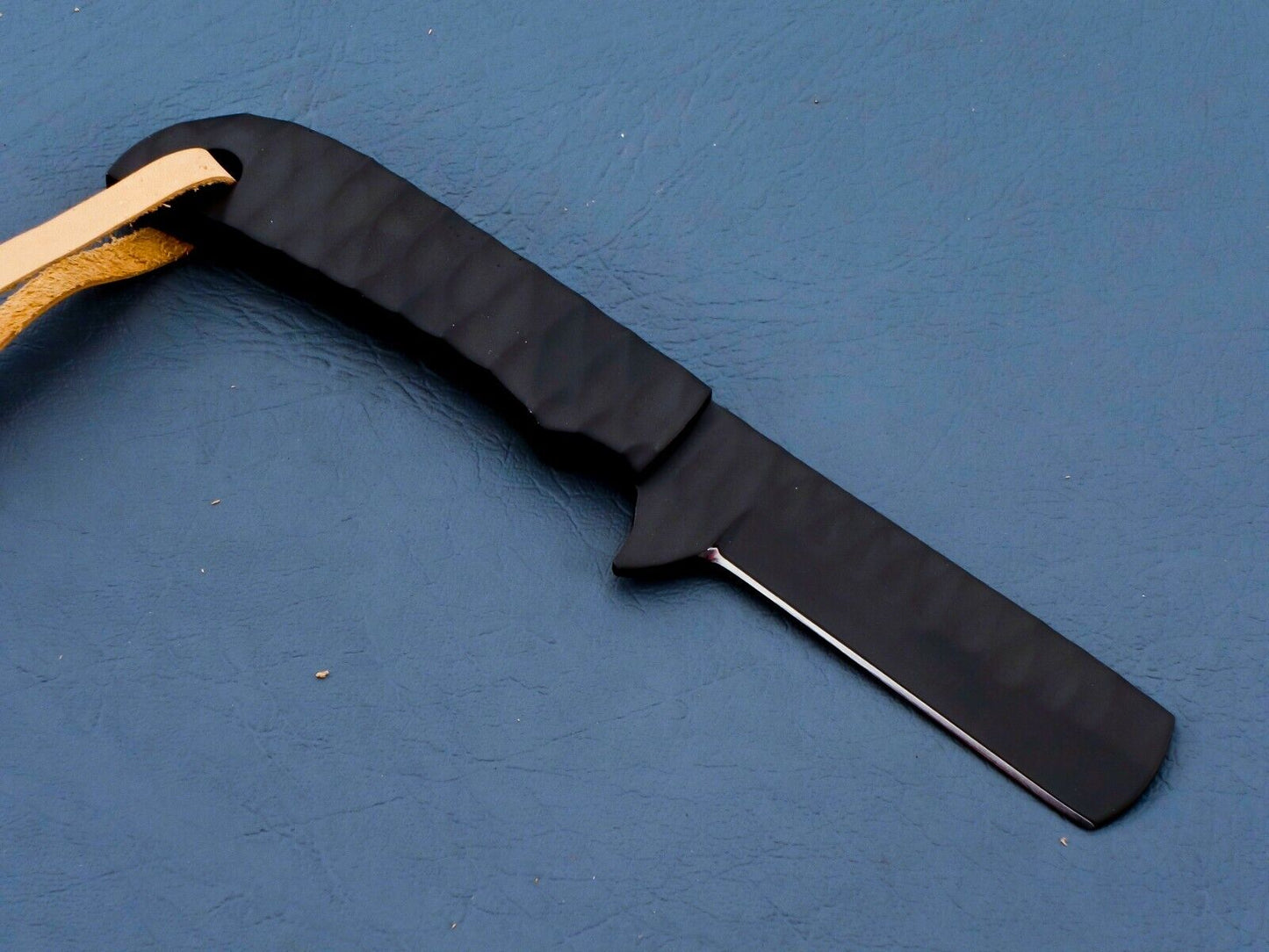 HS-949 Handmade J2 Steel Bull Cutter Knife – 6.4 Inch, Extended Handle, Ceramic Blade