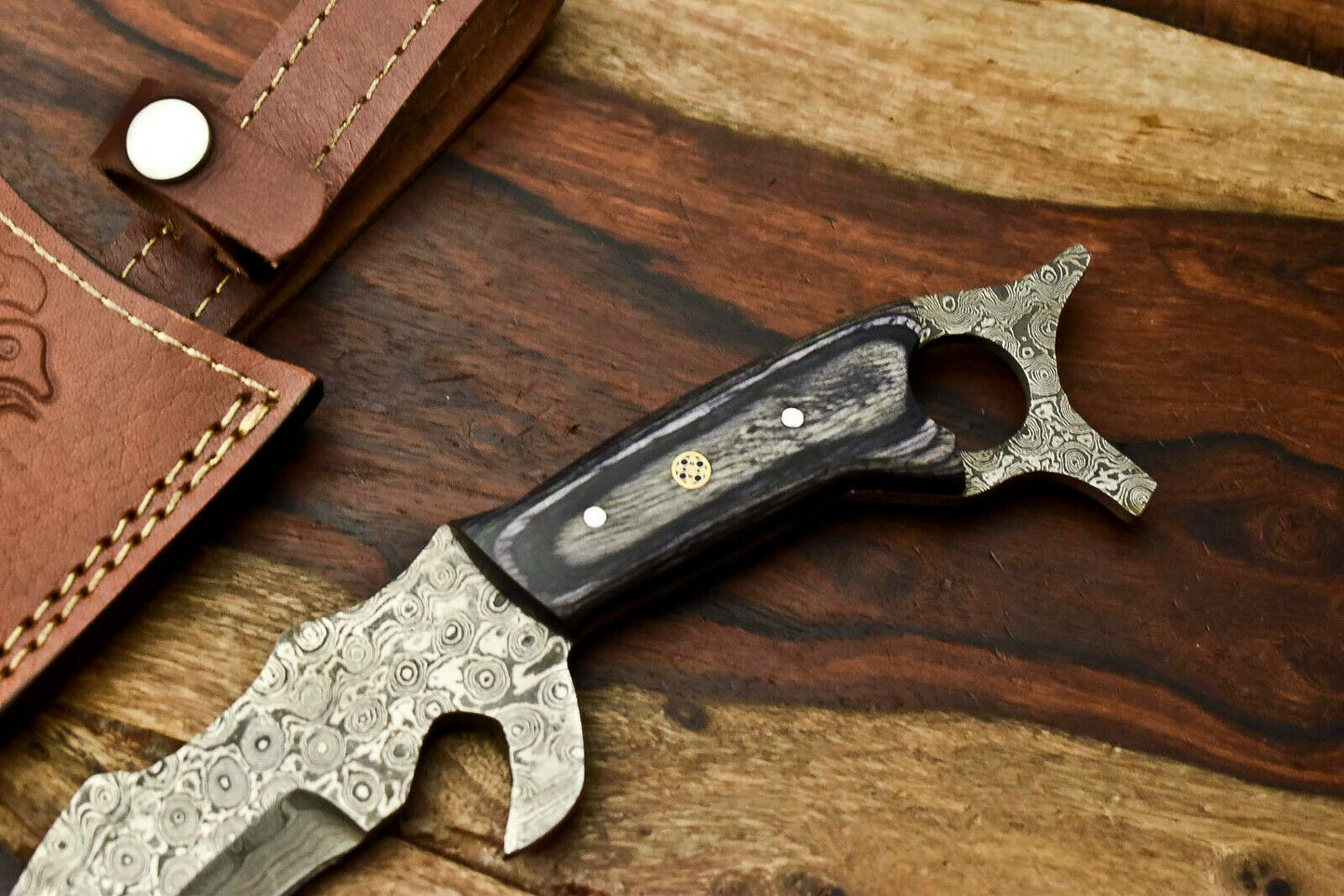 HS-904 Custom Handmade Damascus Hunting Blade Karambit Camping Full Tang Knife Gifts