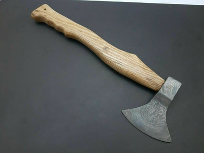 Damascus Tomahawk Axe – Olive Wood Handle | 512 Layers | HS-1023