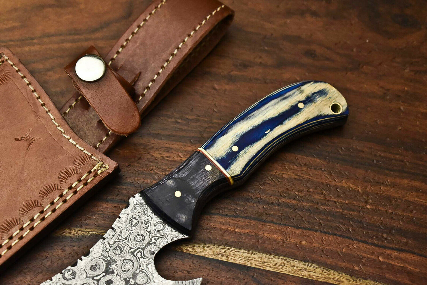 HS-1050 Handmade Damascus Axe Camping Full Tang axe Mini Axe Top Quality axe HS Knives Store