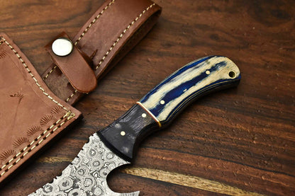 HS-1050 Handmade Damascus Axe Camping Full Tang axe Mini Axe Top Quality axe HS Knives Store