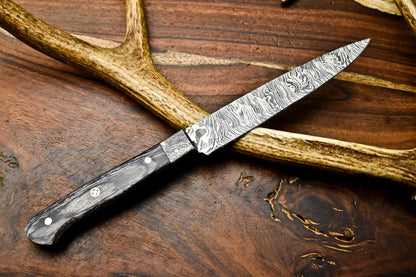 HS-270 Hand Made Damascus Steel Blade Chef Fish Fillet Full Tang Knife | Hard Wood USA Made