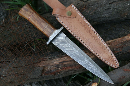 HS-368 '' Damascus Steel Dagger Knife, Hunting Dagger Knife, Hand Forged knife, Heavy duty
