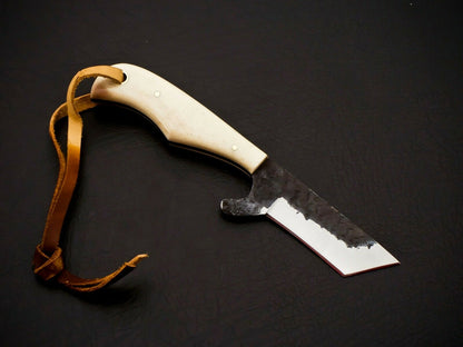 HS-957 Carbon Steel Cowboy Bull Cutter Knife – Handmade, Belt Carry, 6 Inch
