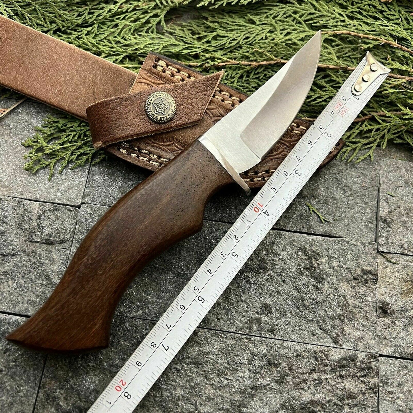 HS-386 '' Custom Handmade D2 Steel Hunting Skinner Sharp Blade Knife W/Sheath