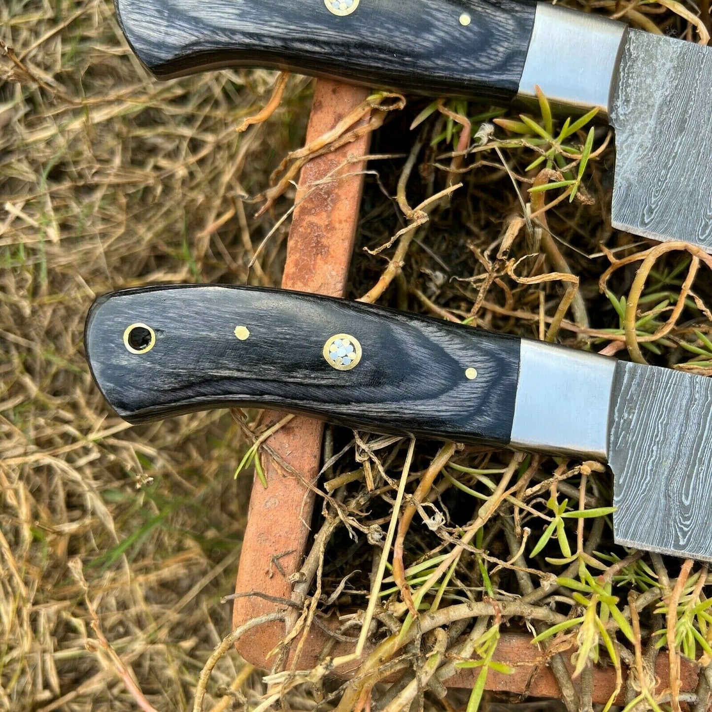 HS-132 '' Hand Forged Damascus Steel Hunting Chef Set Kitchen Knife W/ Sheath
