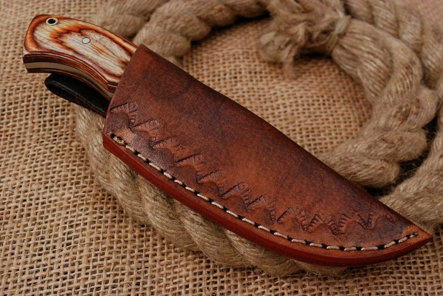 HS-750 6.0'' Custom Handmade High Carbon Mini Skinner Knife With Hard Wood Handle