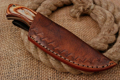 HS-750 6.0'' Custom Handmade High Carbon Mini Skinner Knife With Hard Wood Handle