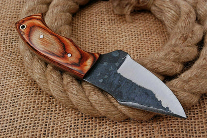 HS-750 6.0'' Custom Handmade High Carbon Mini Skinner Knife With Hard Wood Handle