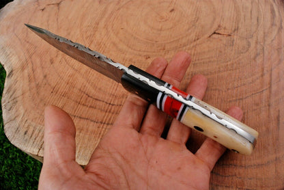 HS-363 '' 9.25" Handmade Damascus Steel Hunting Skinner Camping Knife