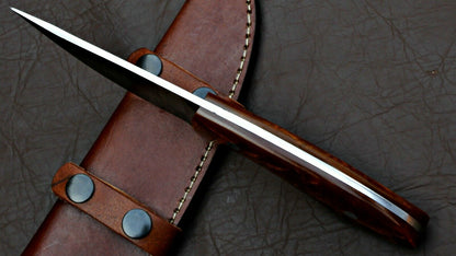 HS-587  CUSTOM HANDMADE DAMASCUS STEEL HUNTING CAMP SKINNER KNIFE