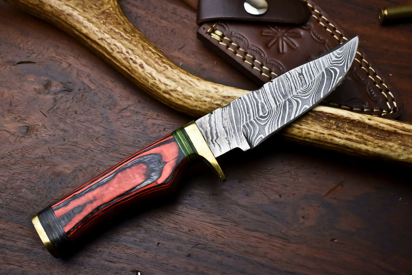 HS-373 ''  Handmade Damascus Steel Blade Hunting Knife
