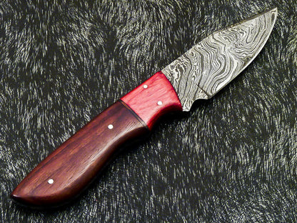 HS-580 Custom Hand Forged Damascus Steel 8" Hunting Knife -Pakka & Natural Wood