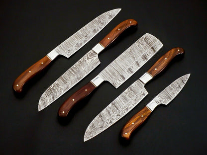Damascus Steel Chef Knife Set – Full Tang | HS-101
