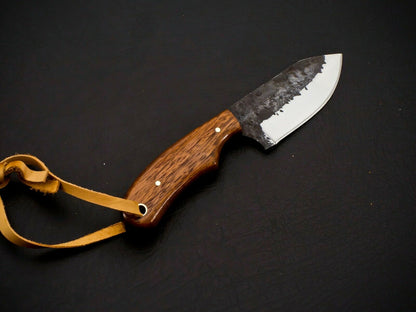 HS-955 Carbon Steel Cowboy Bull Cutter Knife – Oil Tempered, Custom Leather Sheath