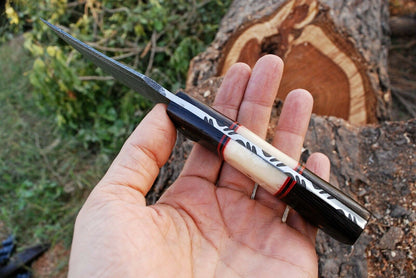 HS-362 '' Handmade Forged Damascus Steel Hunting Skinner Fix Blade Knife