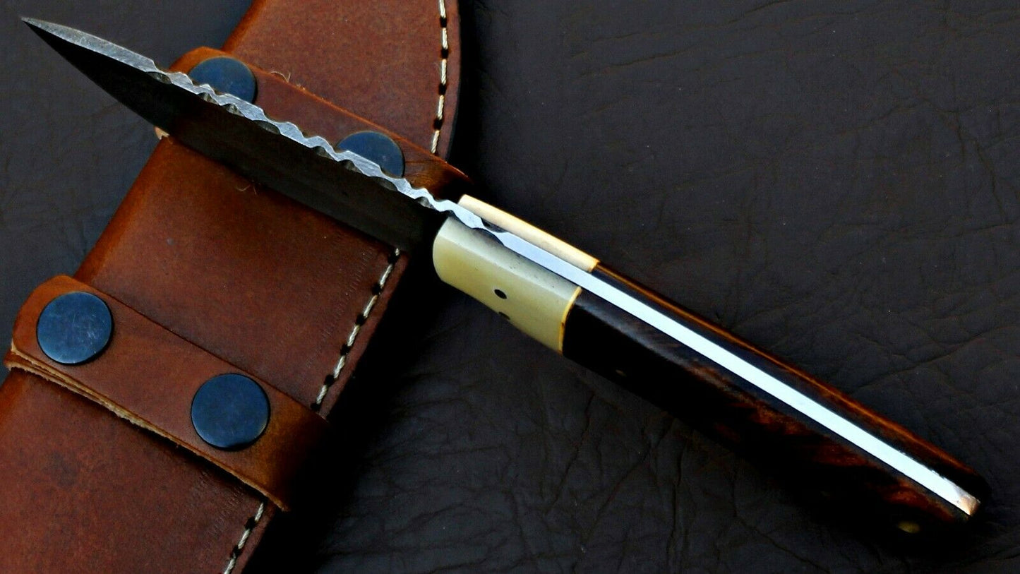 HS-577  CUSTOM HAND FORGED DAMASCUS STEEL HUNTING SKINNER KNIFE