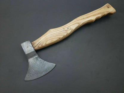 Damascus Tomahawk Axe – Olive Wood Handle | 512 Layers | HS-1023