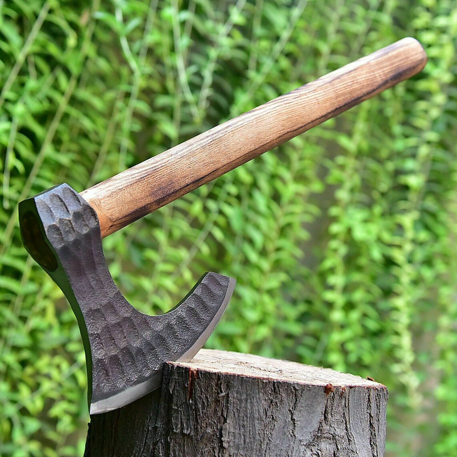 camping tomahawk axe wooden handle