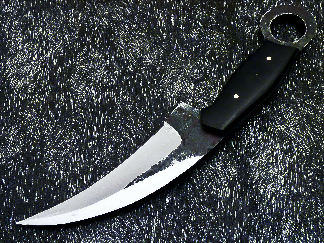 HS-891 Hand Forged Railroad Spike Carbon Steel Blade 11" Karambit Knife
