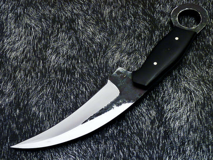 HS-891 Hand Forged Railroad Spike Carbon Steel Blade 11" Karambit Knife