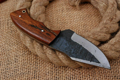 HS-749  6.0'' Custom Handmade High Carbon Mini Skinner Knife With Wood Handle
