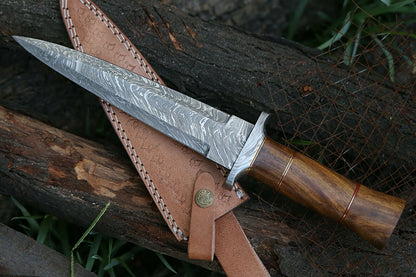 HS-368 '' Damascus Steel Dagger Knife, Hunting Dagger Knife, Hand Forged knife, Heavy duty