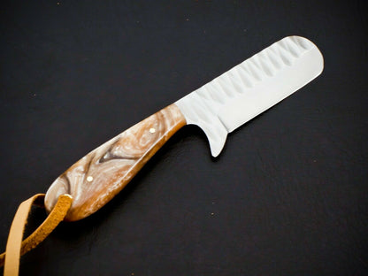 HS-953 J2 Steel Cowboy Bull Cutter Knife – Full Tang, 6.1 Inch, Near-Equal Balance