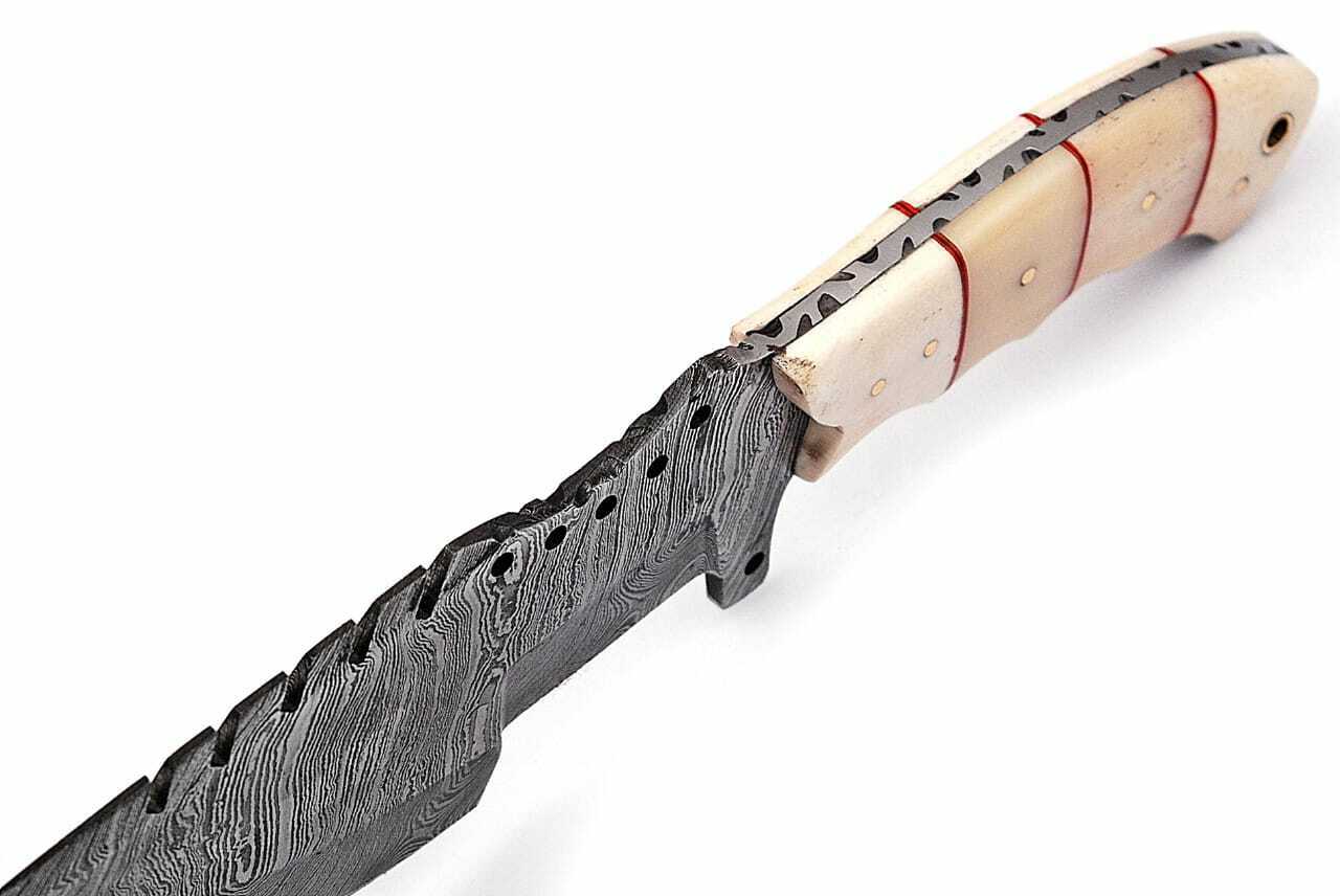 HS-935 Custom Handmade Damascus Steel Tracker-Hunting Knife With Camel Bone Handle